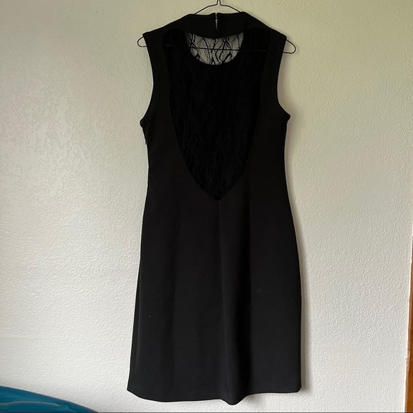 L'AGENCE Black Lace Back Sheath Pencil Dress - Picture 3 of 7